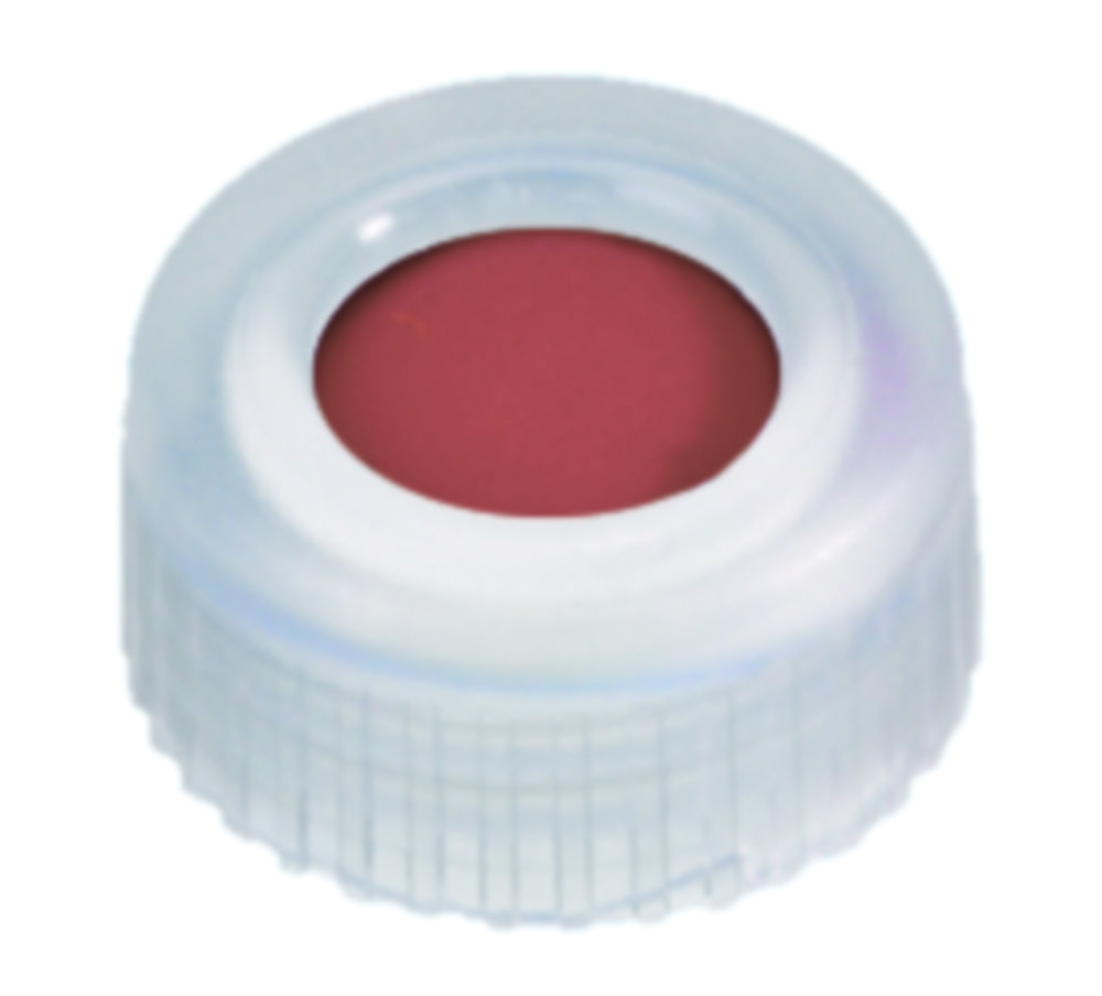 Skruvlock, LLG, N 9 short thread, klar PP m. hål, gummi/PTFE 45 A
