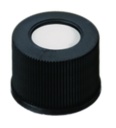 [4008235] Skruvlock, LLG, N 10, svart PP m. hål, silikon/PTFE 45 A
