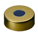 Crimp-lock, LLG, N 20, alu m. hål, guld, butyl/PTFE 50 A, Pharma-Fix