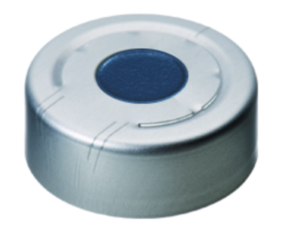 Crimp-lock till headspace vialer, LLG, N 20, alu övertryckslock, butyl/PTFE 50 A, Pharma-Fix