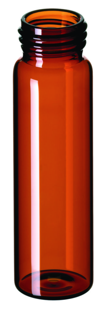 Vialer m. gänga, LLG, N 24 EPA, 40 mL, brun