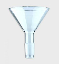 Pulvertratt 100 mm, glas, NS 24/29