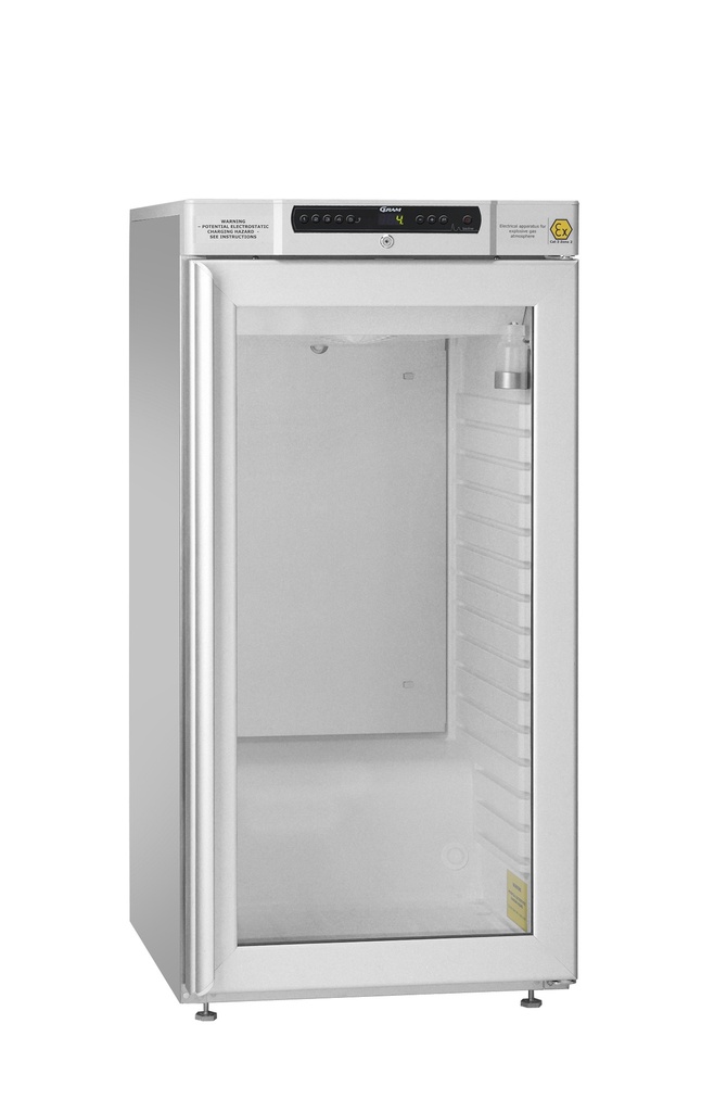 [4563041] Kylskåp, GRAM BioBasic RR 310, +2/15°C, 218L, glasdörr, 4 hyllor, vit
