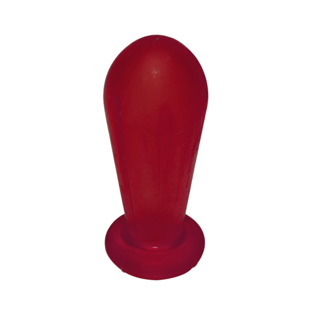 Pipetthätta, Deutsch & Neumann, Naturgummi / latex, röd, 2 ml