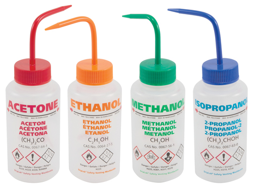 Sprutflaska med ventil, Ethanol, orange, 500 ml