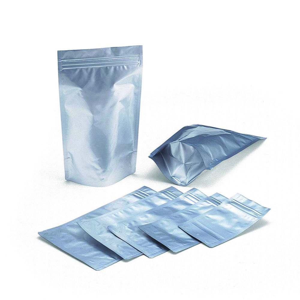 Aluminium Zipper bags, sealable  180x260mm