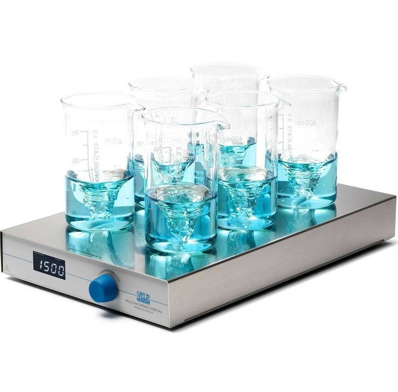 Magnetomrörare, Velp MULTISTIRRER Digital, 6 x 400 ml
