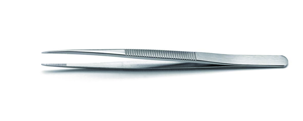 Tweezers 110 mm, stainless steel type 120A.SA,  tips: straight, fine, strong
