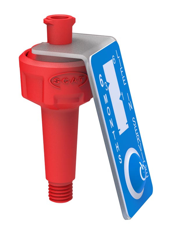 Luftventil till reservoarlock, SCAT Air Valve V2.0, UNF 1/4" 28G, 1 st.