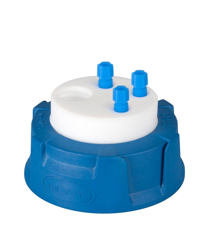 Avfallslock, SCAT Safety Waste Cap V2.0, S 60/61, Typ 6, 1 x GL 14 / 3 x kapillär