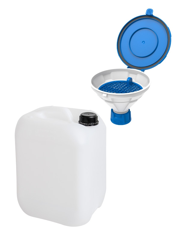 Avfallsset, SCAT Funnel Disposal Set 2, 10 L dunk och säkerhetstratt, HDPE, GL 45