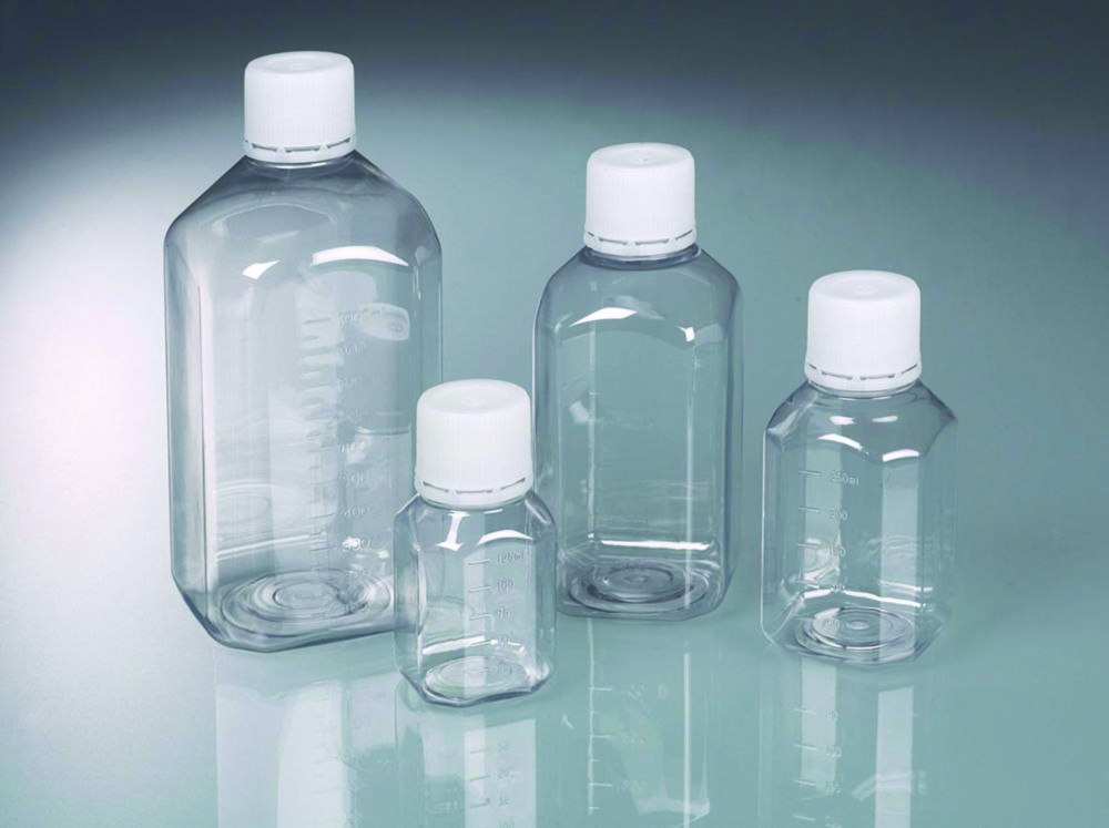 Flaska, 250 ml, PET transparent, sterile