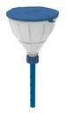 Säkerhetstratt m. lock, SCAT ARNOLD V2.0, GL 45, HDPE, vit/blå, m. lans (220 mm)