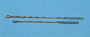 Mikrospatelsked rostfritt stål 200 x 5 mm