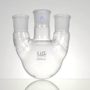 Rundkolv, LLG, 3 halsar, CN NS29/32, SN 2x NS29/32, 1000 ml