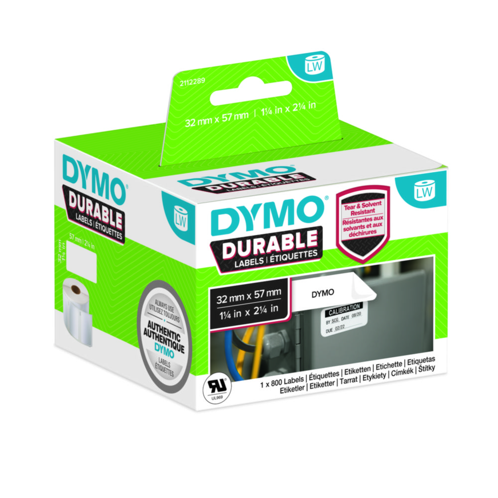 DYMO® Etikettskrivare, 32 x 57 mm, svart på vit, 800 st.