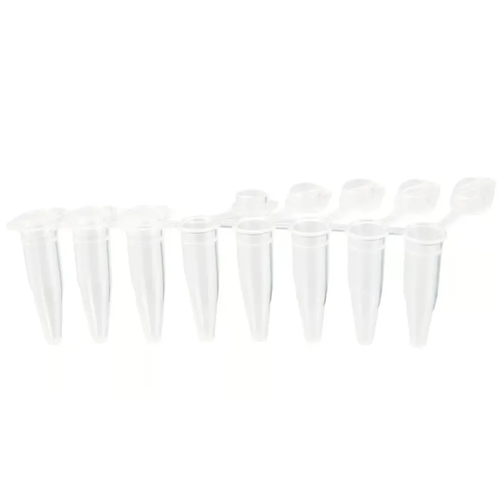 8-strip PCR-flat-lock 0.2 ml, DNA/RNA free,st 1