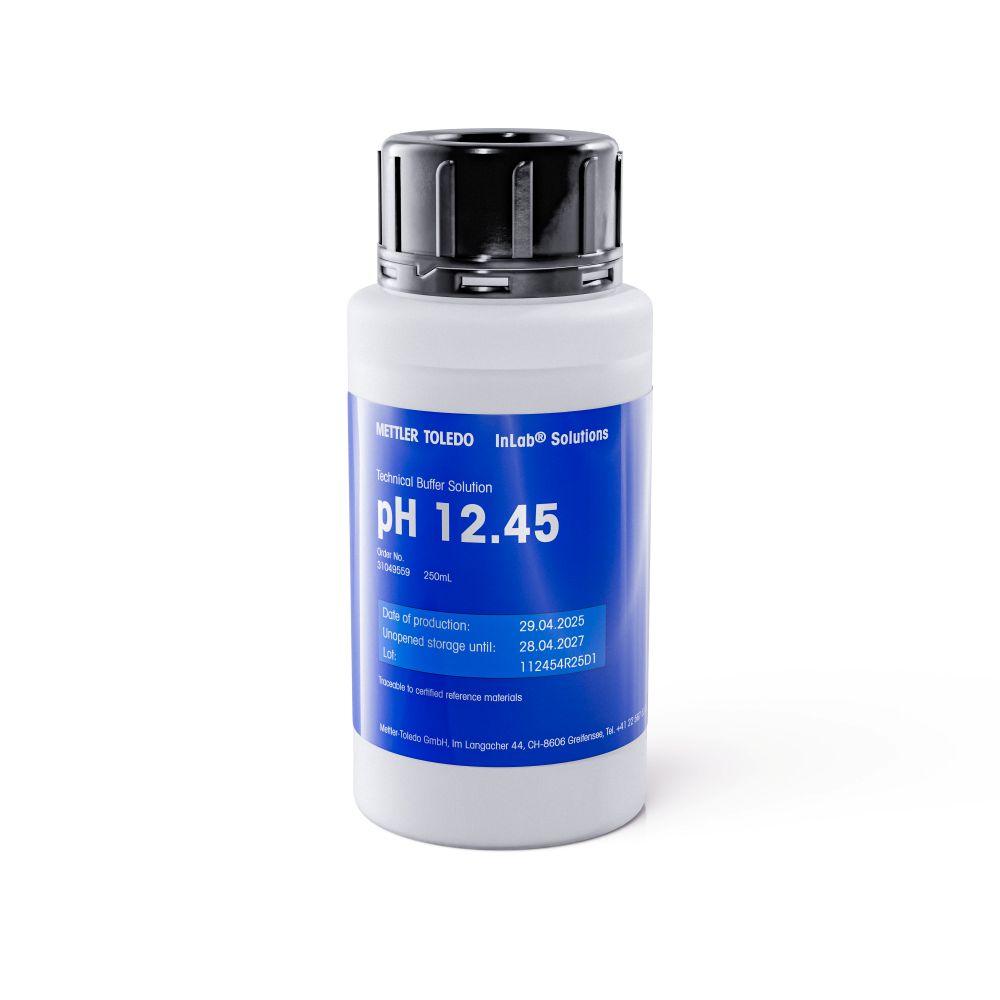 [4714565] Buffert, teknisk, Mettler-Toledo, pH 12,45 ±0,05, 25 °C, 250 mL