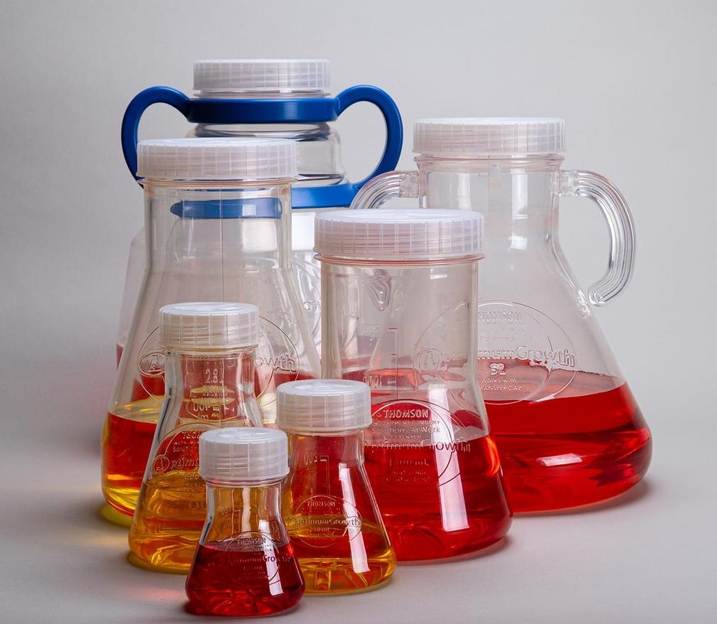 [4880100] Optimum Growth 5000 ml kolv, sterila, 4 st.
