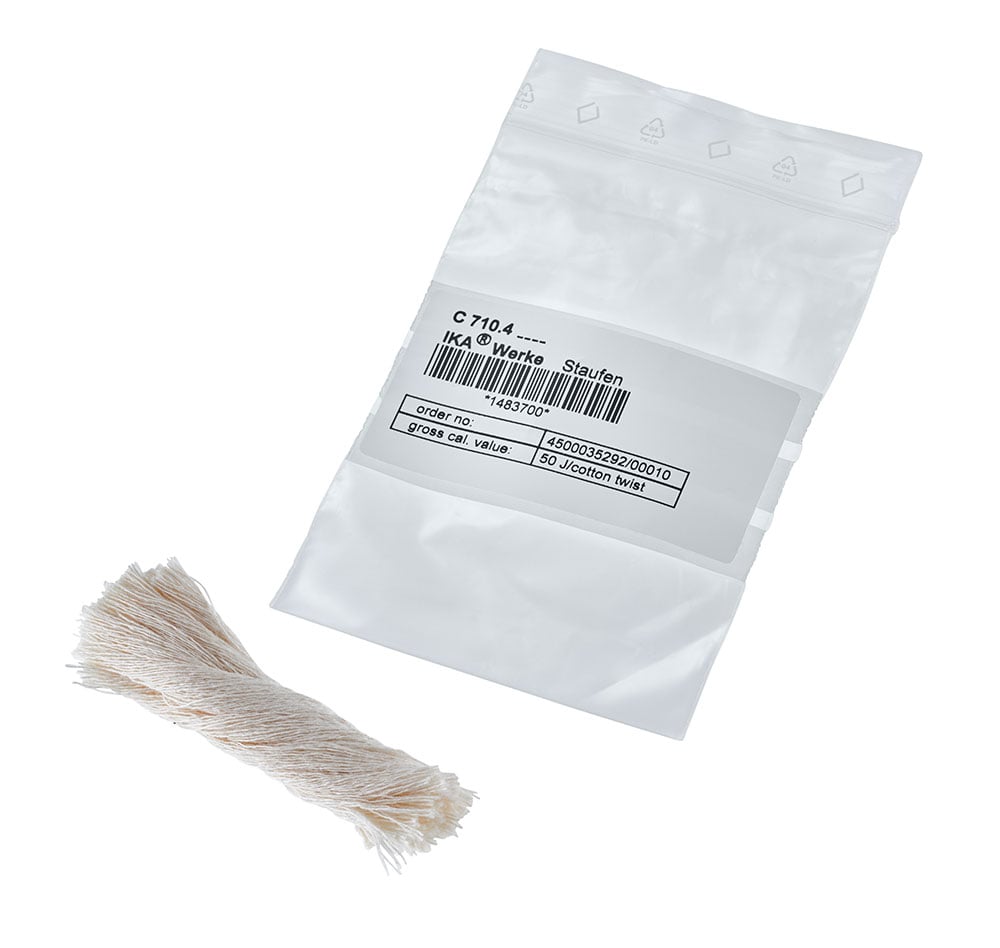 Cotton thread for calorimeters, IKA C 710.4, cut to length, 500 pcs.