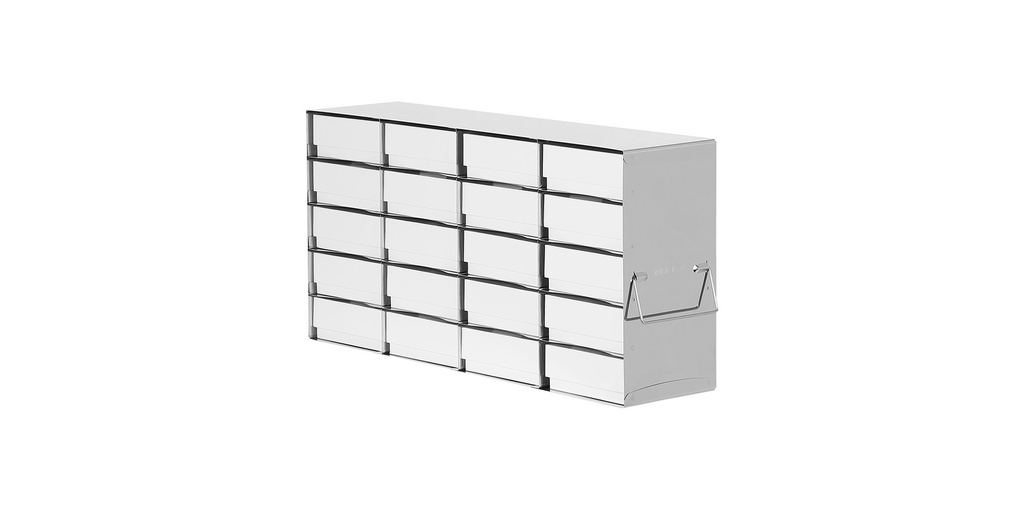 Standard rack frysskåp, TENAK, 50 mm boxar, h:223 x b:139 x d:683 mm, 4 x 5 boxar