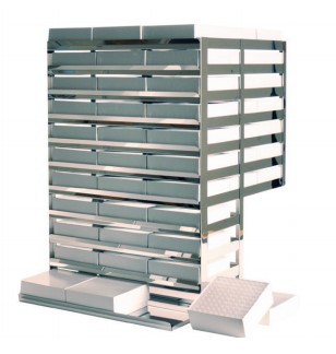 Specialrack till ULT U100, Nordic lab, 74 boxar, 50 mm
