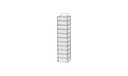 [4924506] Comfort rack frysbox, TENAK, 50 mm boxar, h:389 x  b:140 x d:140 mm, 7 boxar