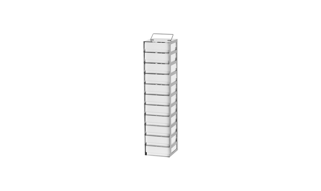 Comfort rack frysbox, TENAK, 50 mm boxar, h:609 x  b:140 x d:140 mm, 11 boxar