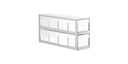 Comfort rack m/ utdrag frysskåp TENAK, 130 mm boxar, h:268 x b:140 x d:562 mm, 2 x 4 boxar