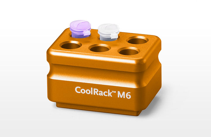 [4929162] CoolRack M6 till 6 x 1,5-2,0 ml mikrorör, orange