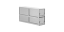 Dubbelt rackstativ frysskåp, TENAK, 2 lådor, h:225 x b:139 x d:560 mm