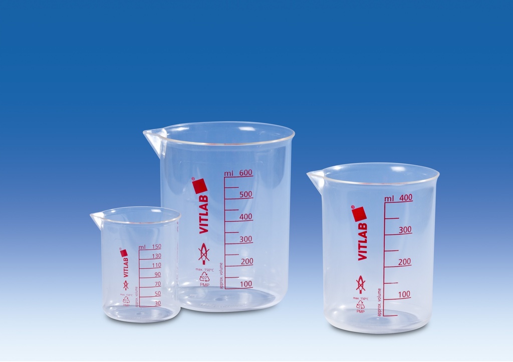 Bägare, PMP (TPX), med gradering, 1000 ml