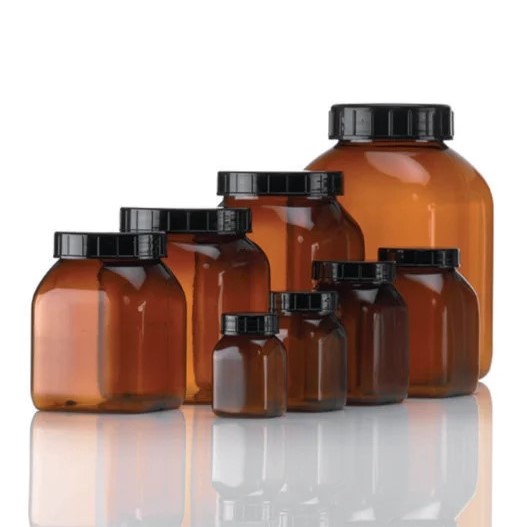 [1470164] Provbehållare fyrkantig, brun, PVC,utan lock,500ml