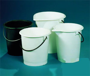 [1470451] Hink med pip, vit, kraftig LDPE, 10 liter
