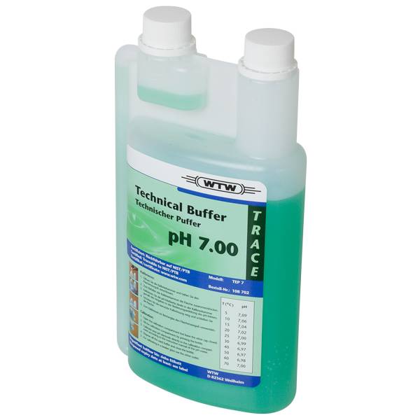 [51108702] Buffert, teknisk, WTW, grön, pH 7,00 ±0,03, 1000 mL
