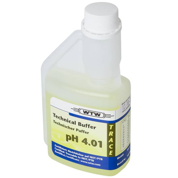 Buffert, teknisk, WTW, gul, pH 4,01 ±0,03, 250 mL