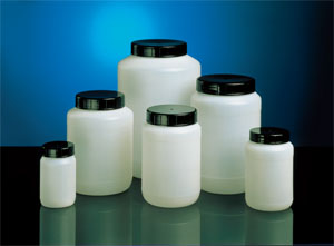 Provbehållare, PE-HD, utan lock, Ø126mm, 2000ml
