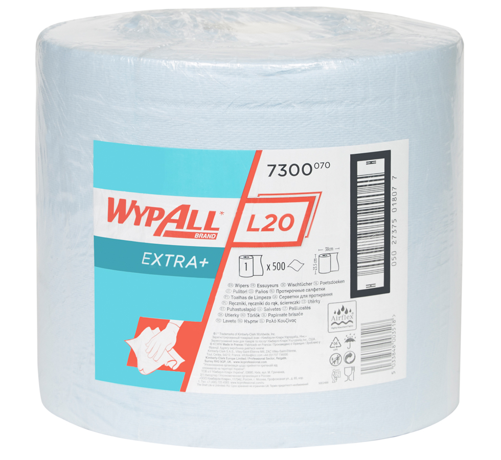 [0870816] Wypall L20 Extra, 23,5 x 38 cm, blå, rulle