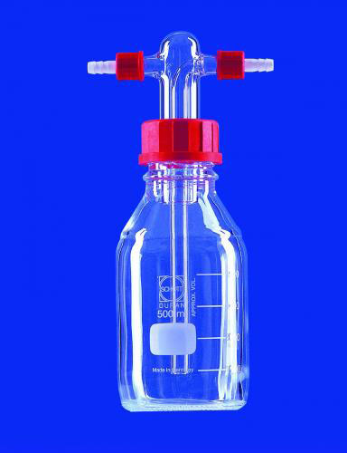 Gastvättflaska, Drechsel, GL45, 500 ml