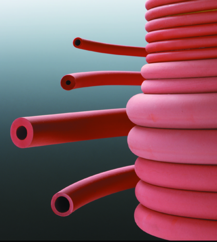 Vakuumgummislang, röd, 5,00 x 4,00 mm
