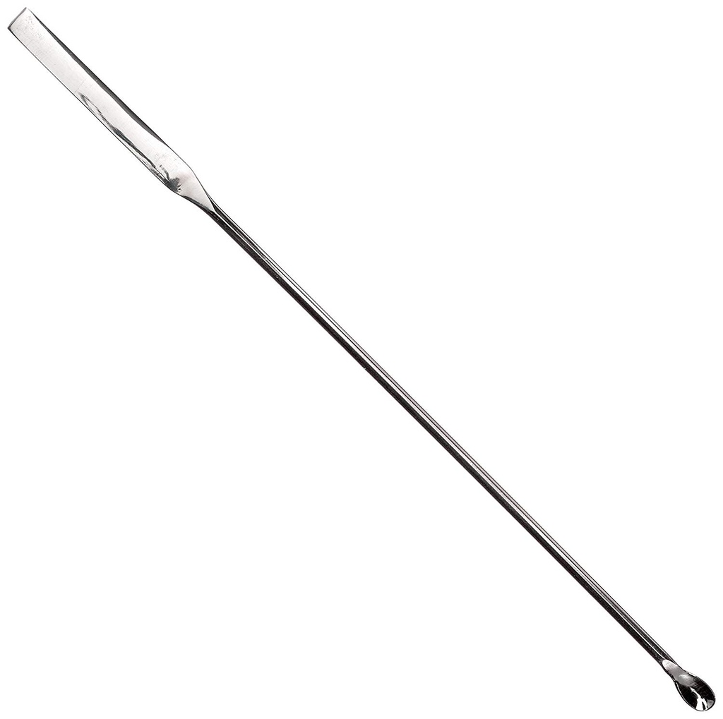 Mikrospatelsked, 18/10 stål, huvud, 9x5mm, 180 mm