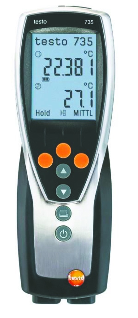 Termometer, Testo 735-1, TE Typ K/PT