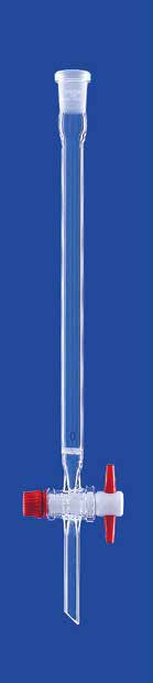 Kromatografikolonn med filterfritte, Lenz-Laborglas, NS 14/23, 100 mm, Ø10 mm, 8 mL