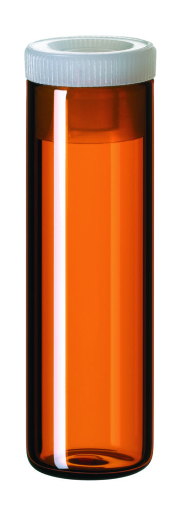 Shell vialer m. PE-propp, LLG, N 15, brun, 4 mL
