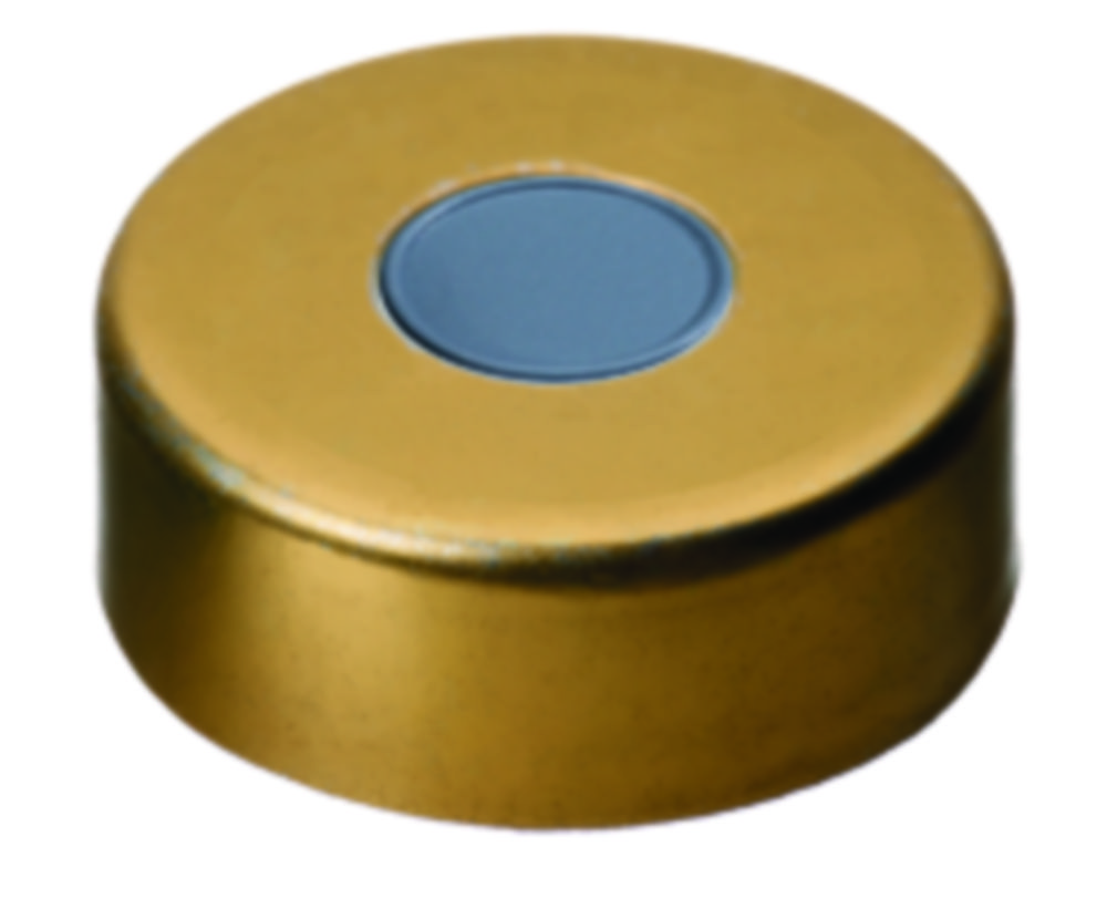 Crimp-lock, LLG, N 20, magnetisk stål m. hål, guld, butyl/PTFE 50 A