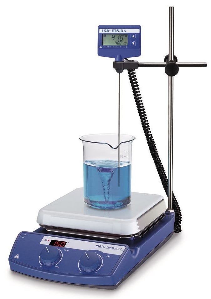 Magnetomrörare IKA C-MAG HS 7 inkl. ETS-D5 termometer, 500°C