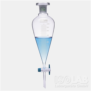 Separertratt, 50 ml, med gradering, PTFE-kran