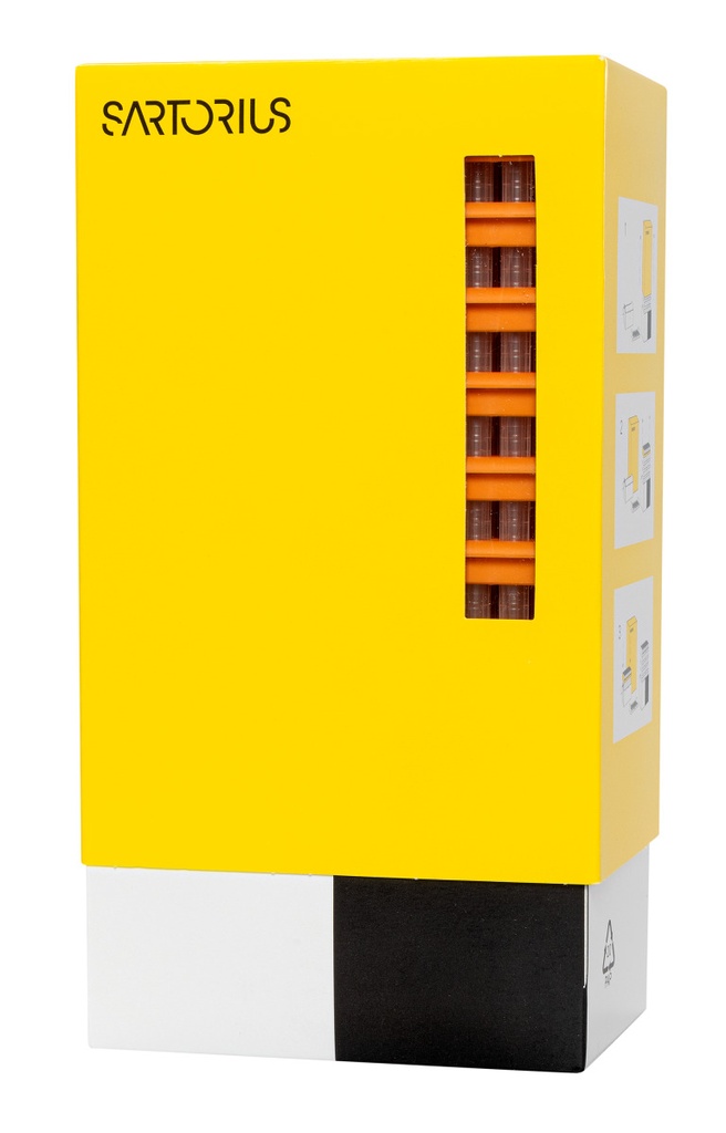 Optifit-Pipettespets, Sartorius, 5-350 µl, längd 54,0 mm, refill paket med 10x96 st