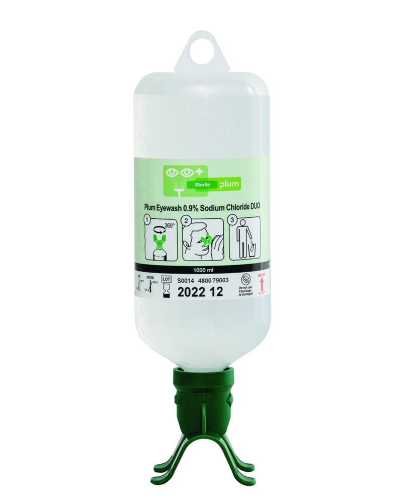 [6240397] Ögonsköljflaska DUO, B-Safety, 0,9% NaCl, 2 x 1000 ml