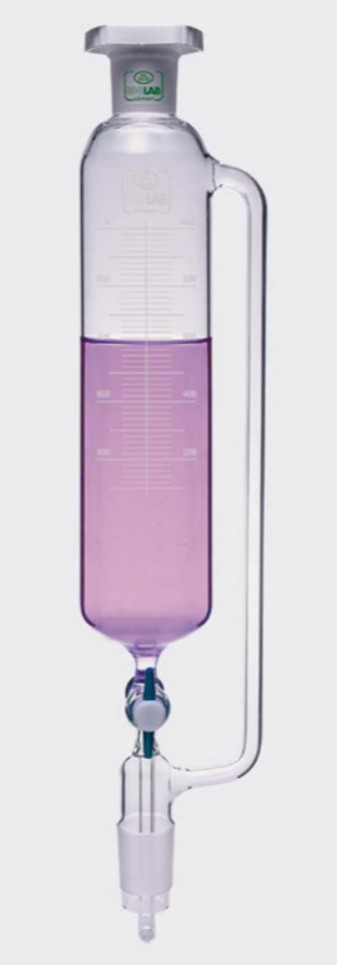 Separertratt, 250 ml, cylindrisk, m. utjämningsrör